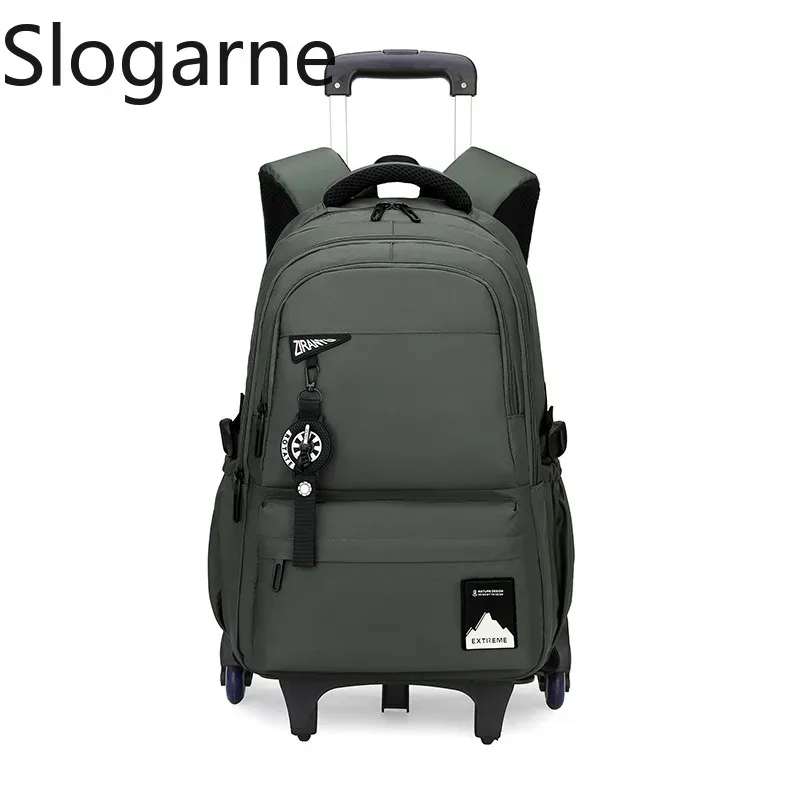 sac à roulettes pour étudiants, sacs à roulettes pour garçons, sacs à dos de voyage pour hommes avec roulettes, sac à bagages imperméable de grande capacité