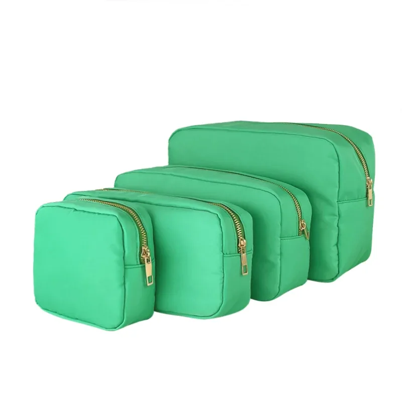 trousse de toilette en nylon personnalisée pour femme et fille, poudres cosmétique de voyage, fermeture éclair, document solide, trousse de maquillage personnalisée, diy
