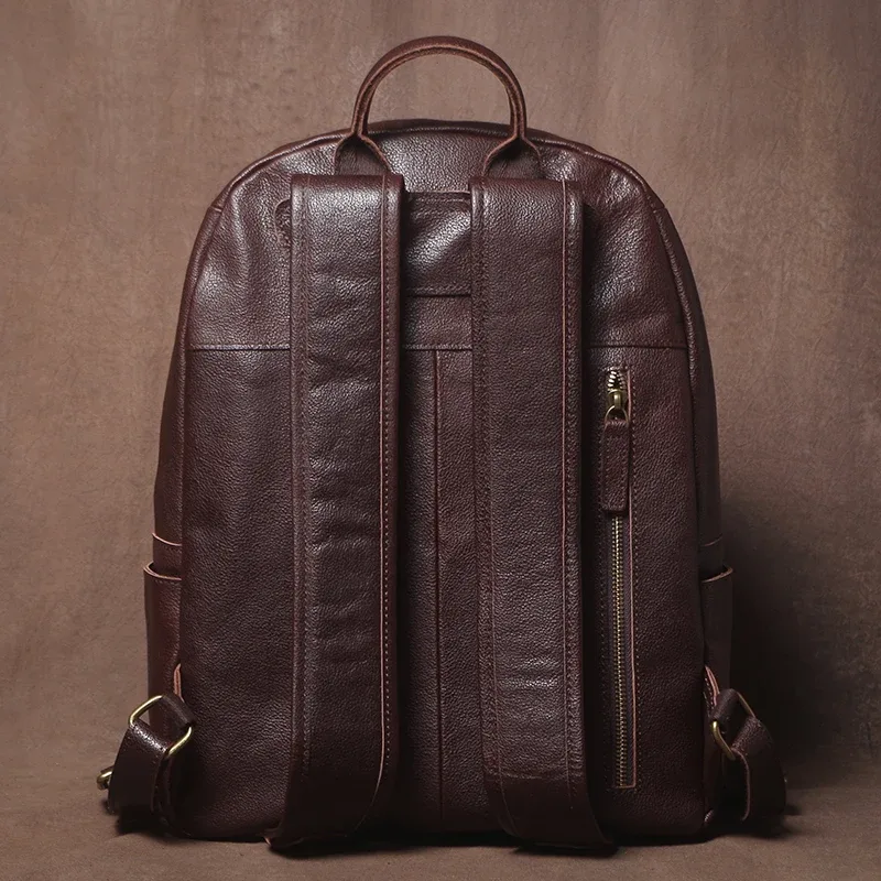 guro – sac à dos en cuir véritable de qualité supérieure pour hommes et femmes, sac de voyage d'affaires de luxe en cuir de vache, cartable de bureau pour ordinateur portable