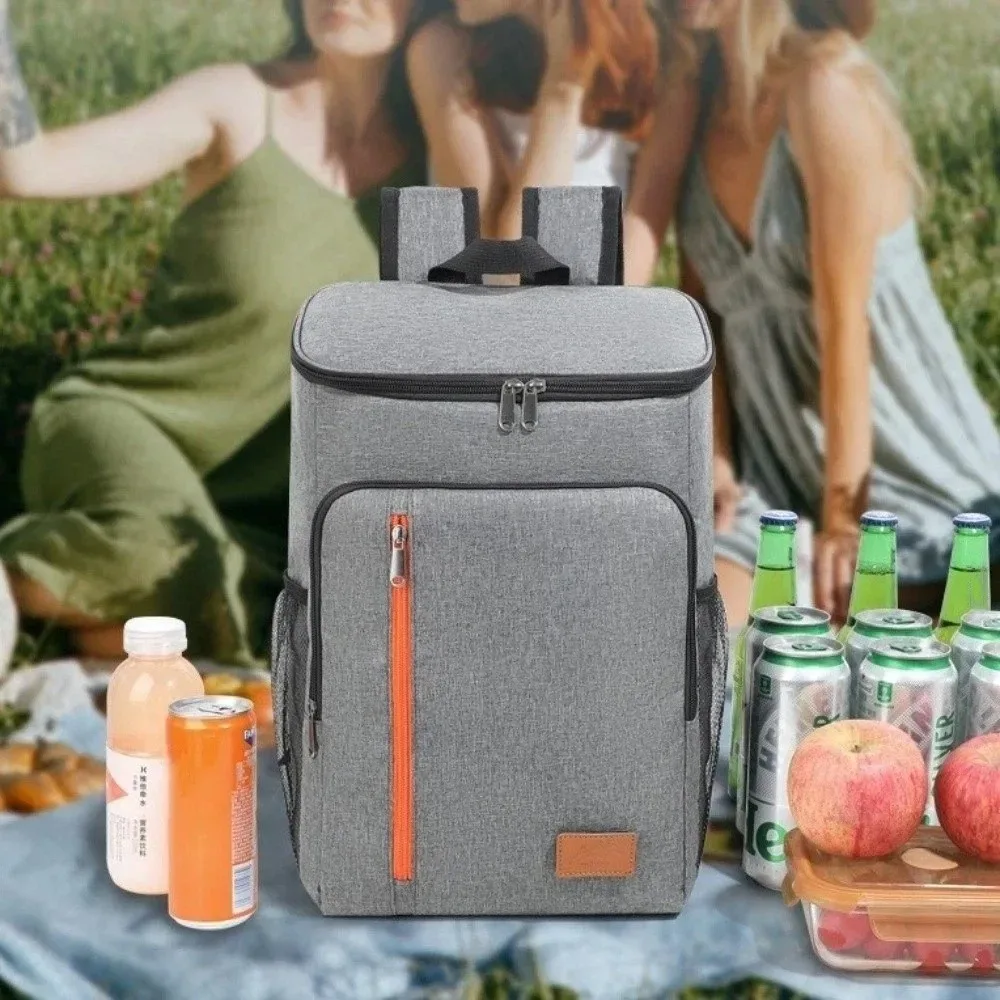 sac à dos isotherme double épaule, épais, portable, pour repas, en tissu oxford, grande capacité, sac isotherme tendance