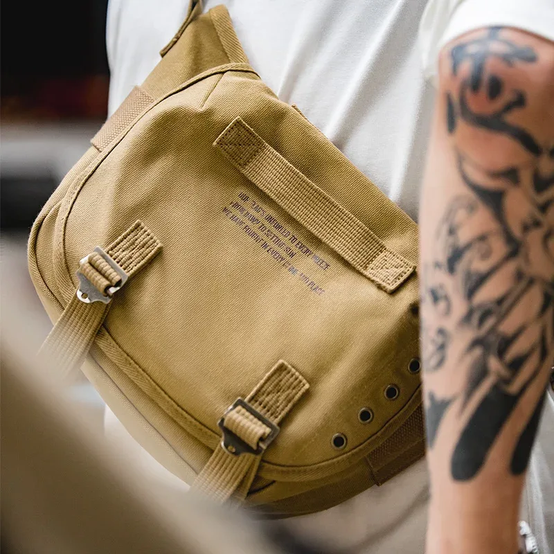 maden-sacs à bandoulière en toile vintage américain pour hommes, sacs à main à sangle initiés par un designer, sac messager essentiel, lettre m1961