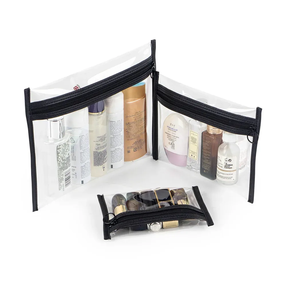 sac à cosmétiques en pvc transparent trousse de toilette de voyage étanche sac de rangement portable couleur bonbon pour cosmétiques cubique polyvalent...