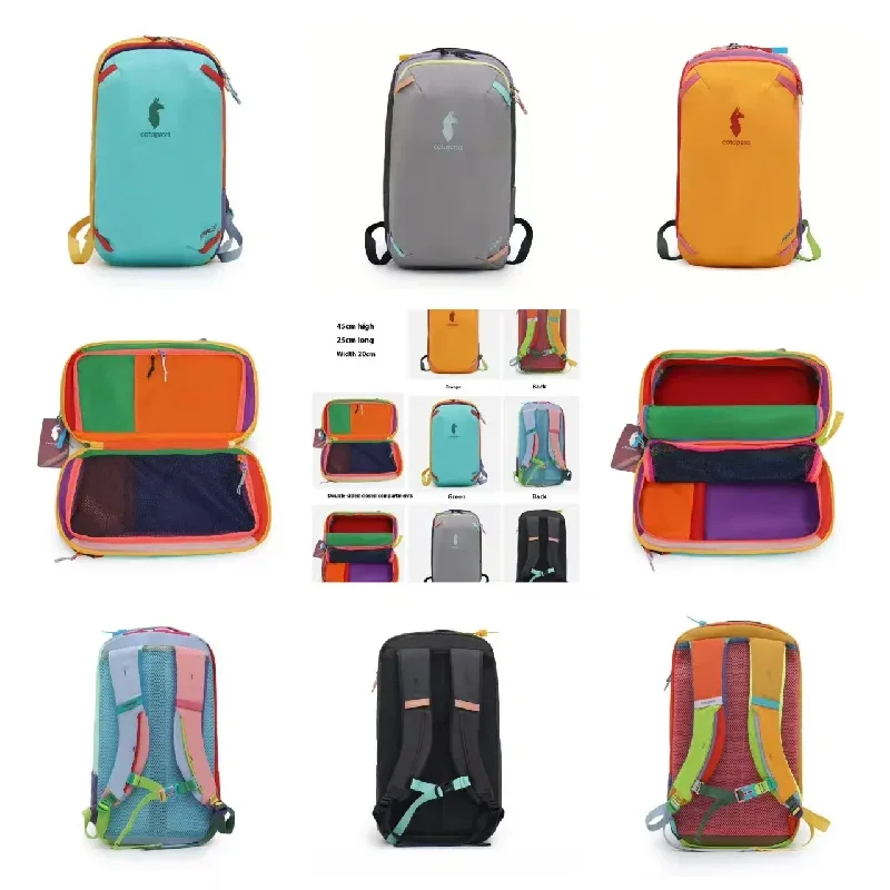 sac à dos durable de 20l à double bandoulière dans des couleurs vibrantes de type dopamine, design camel, idéal pour un usage quotidien et les voyages.