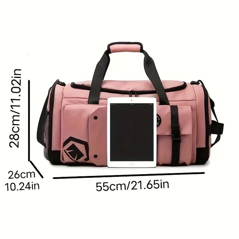 nouveau sac de voyage grande capacité 2025, compartiment séparé pour chaussures, sac de sport et de gym avec fermeture éclair pour séparation sec/humide