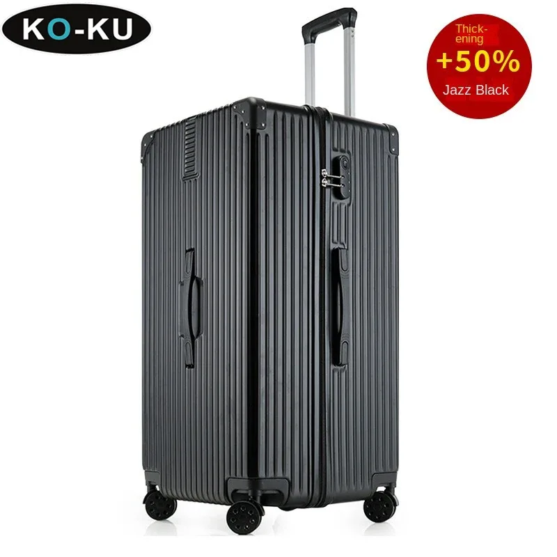 ko-ku valise surdimensionnée 40/50/60 ''cadre en aluminium abs + pc boîtier de chariot épaissi bagage de grande capacité 20 valise à main