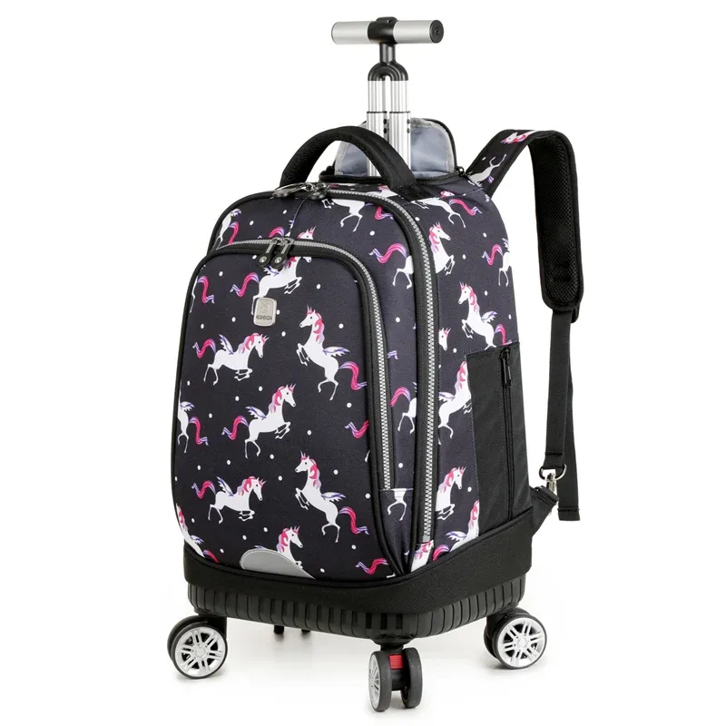 sac à dos roulant avec roulettes, sac à dos pour ordinateur portable de voyage à roulettes pour femmes et hommes, valise à roulettes d'affaires