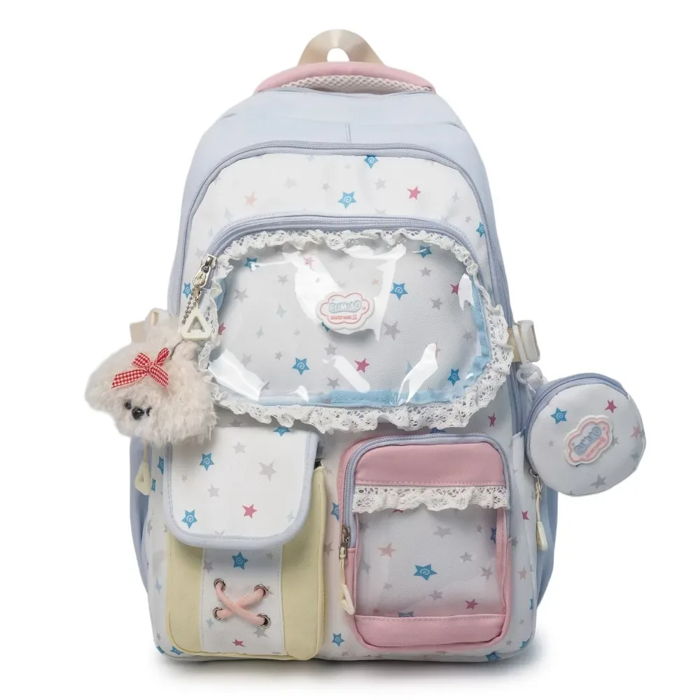 nouveau sac à dos cutecore avec pendentif, sac à bandoulière y2k jk, sacs esthétiques harajuku, sac à dos de jour