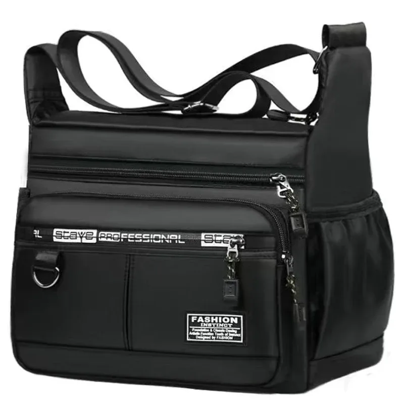sac d'affaires multi-poches durable, sac à bandoulière pour hommes et femmes, sac à main d'affaires décontracté avec plusieurs compartiments