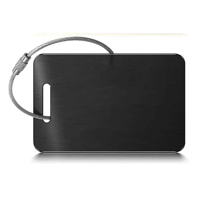 étiquette bagage métal carrée anse métal personnalisable voyage identité sécurité antiperte multicouleur travels accessoire