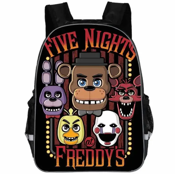fnaf impression sac à dos anima anime freddy femmes hommes causul garçons filles sacs d'école hip hop mâle ordinateur portable mochila kpop sac à dos