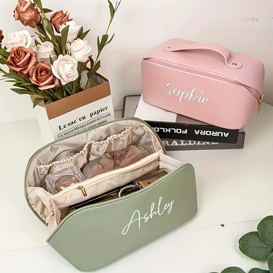 sac de rangement pour maquillage personnalisé pour femmes, pochette de voyage portable pour divers cadeaux de festival et de remise de diplôme