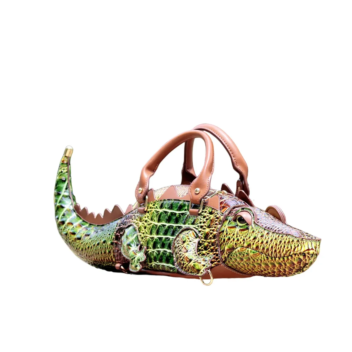 nouveau sac à main tendance en forme de crocodile pour femmes, sac fourre-tout de créateur à la mode européenne et américaine, sac à bandoulière décontracté pour femme