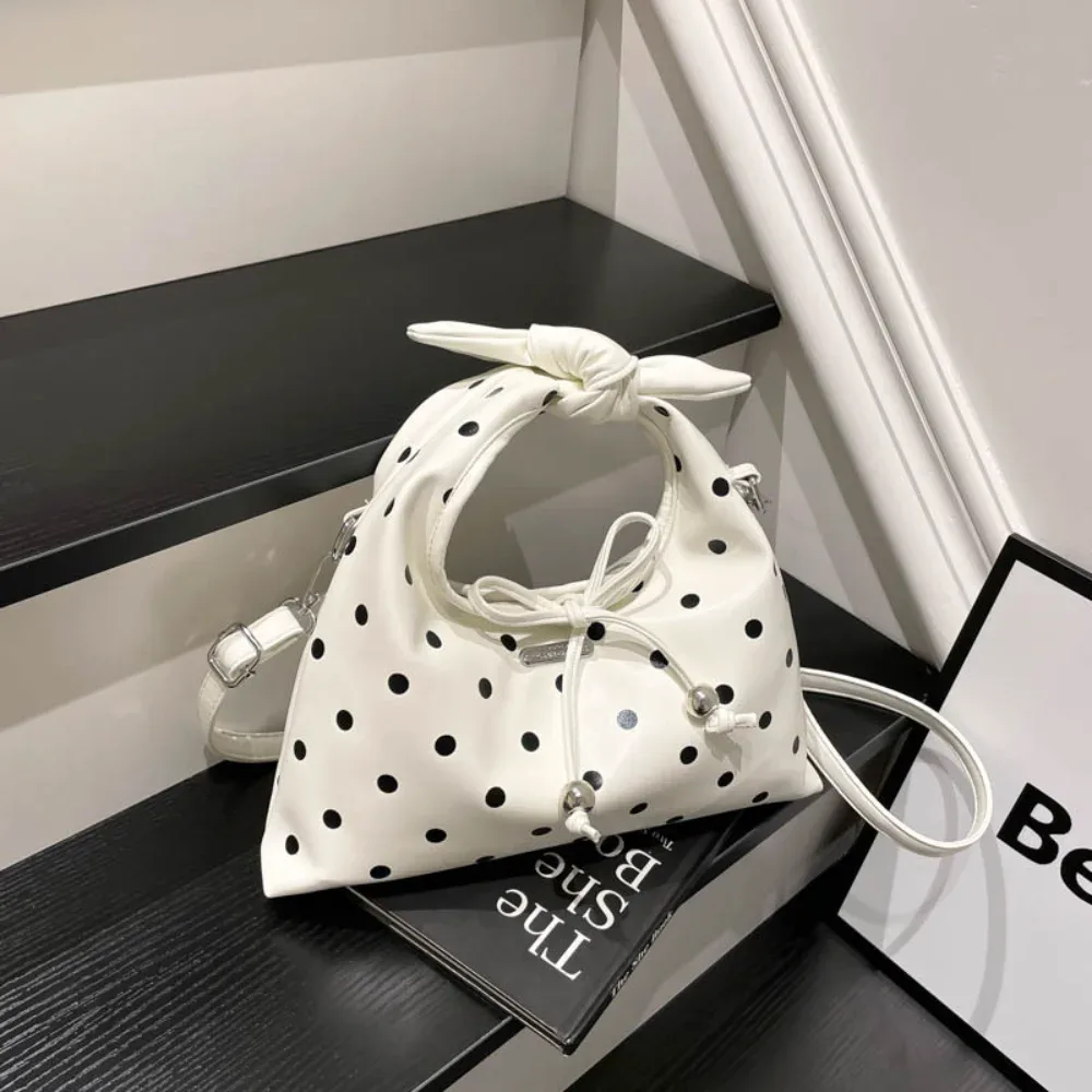 petit sac à main tendance en cuir, sac à bandoulière à pois, sac polyvalent pour femmes, accessoires féminins