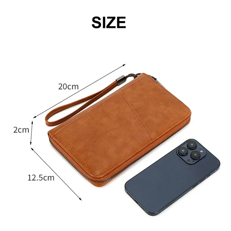 nouveau portefeuille à clip pour passeport de voyage pour femmes et hommes, porte-cartes multifonctionnel en cuir pu rfid, portefeuilles antivol, sac de rangement