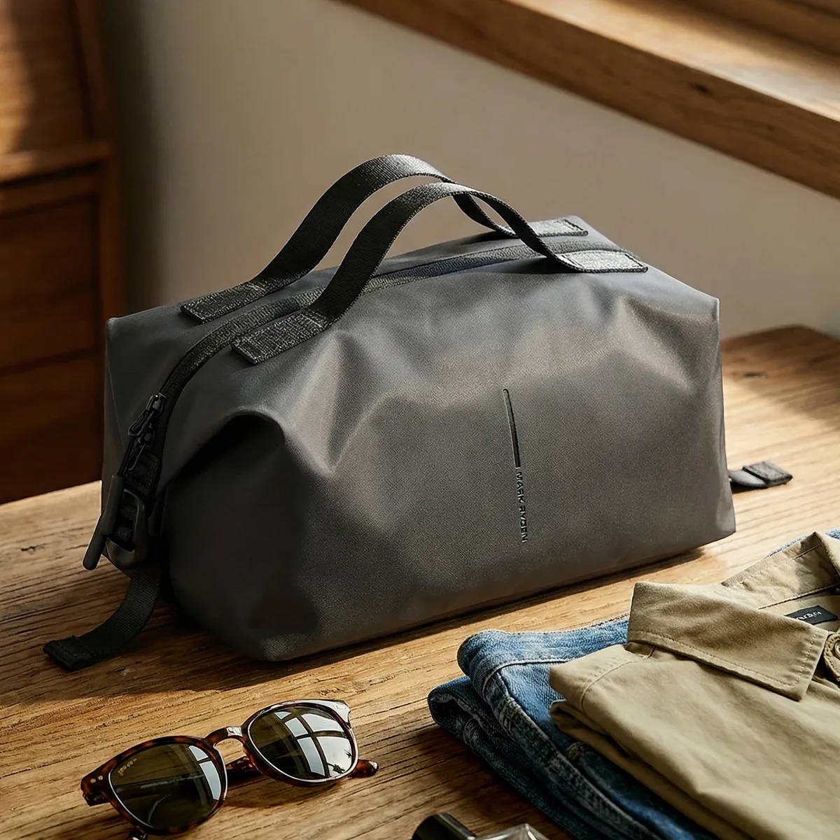 trousse de toilette imperméable mark ryden, trousse de voyage légère de 0,22 kg avec fermeture éclair ykk