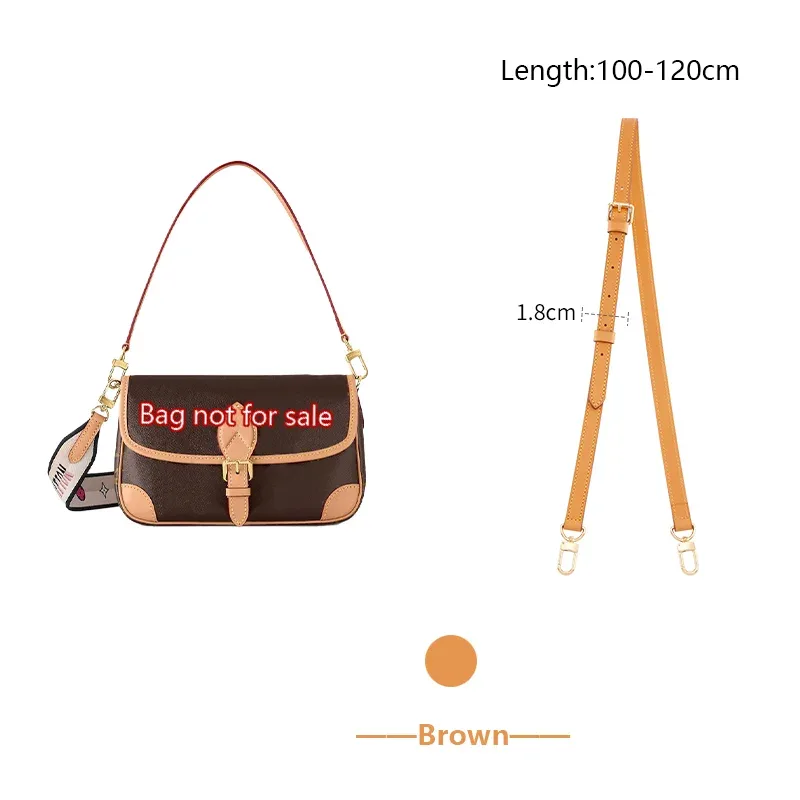 sangle de sac en peau de vache pour sac lv diane, sangle de sac à bandoulière, sangle de sac à bandoulière, accessoire de remplacement de sac durable en cuir véritable