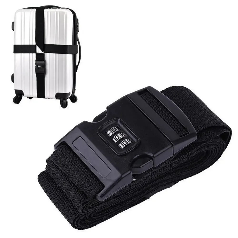 sangle de bagage réglable antivol, ceinture de groupage, accessoire de valise de voyage, sangle croisée, ceinture d'emballage, 1 pièce