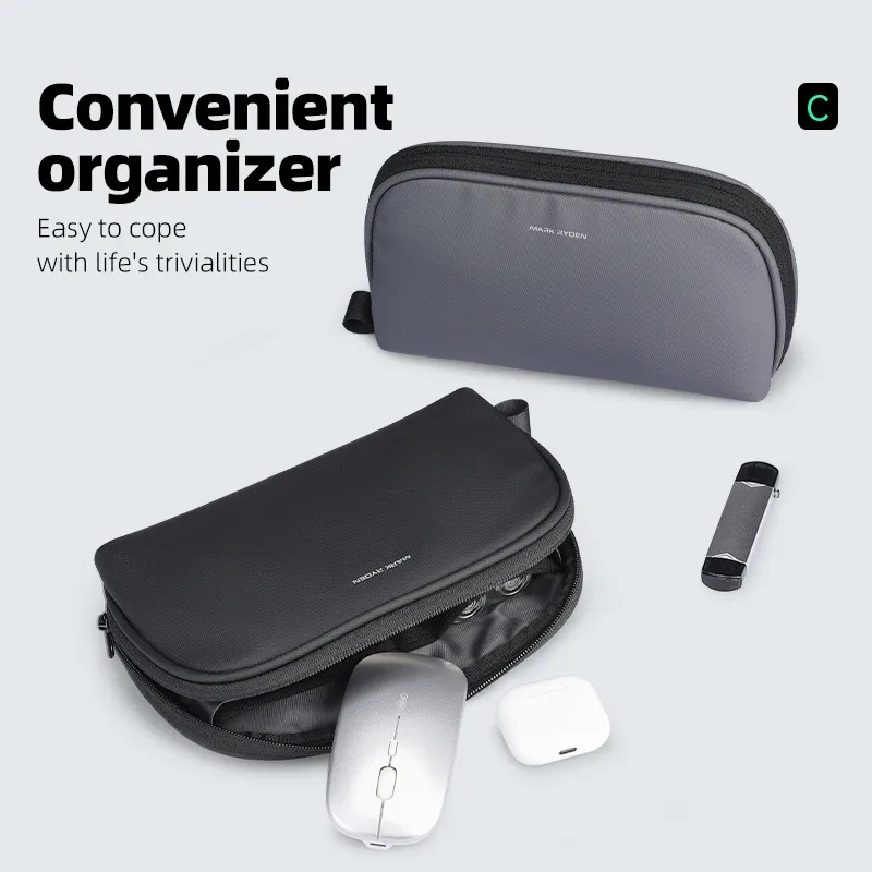 sac de rangement pour accessoires numériques mark ryden, organiseur électronique portable de voyage, sac à main multi-poches