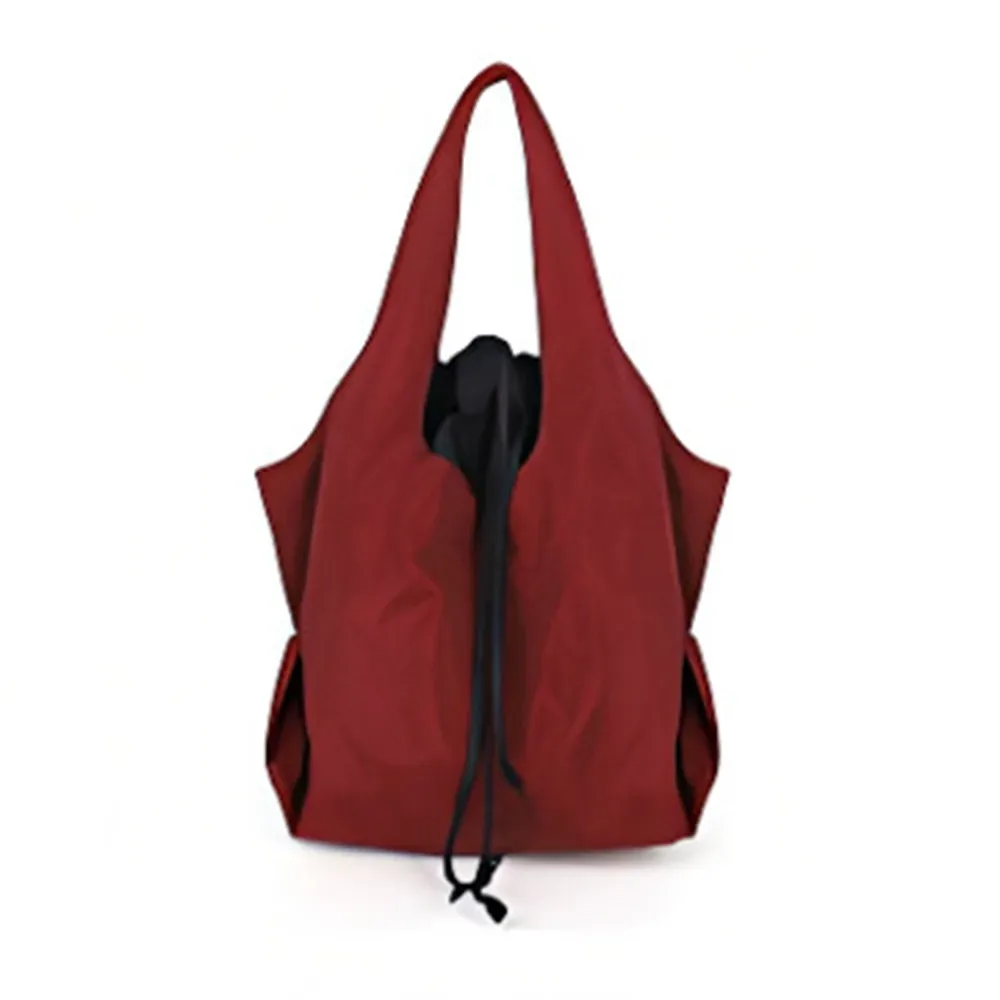 sac à main réutilisable avec cordon de serrage, sac de shopping en nylon imperméable, sac fourre-tout écologique, sac de shopping pliable de grande capacité