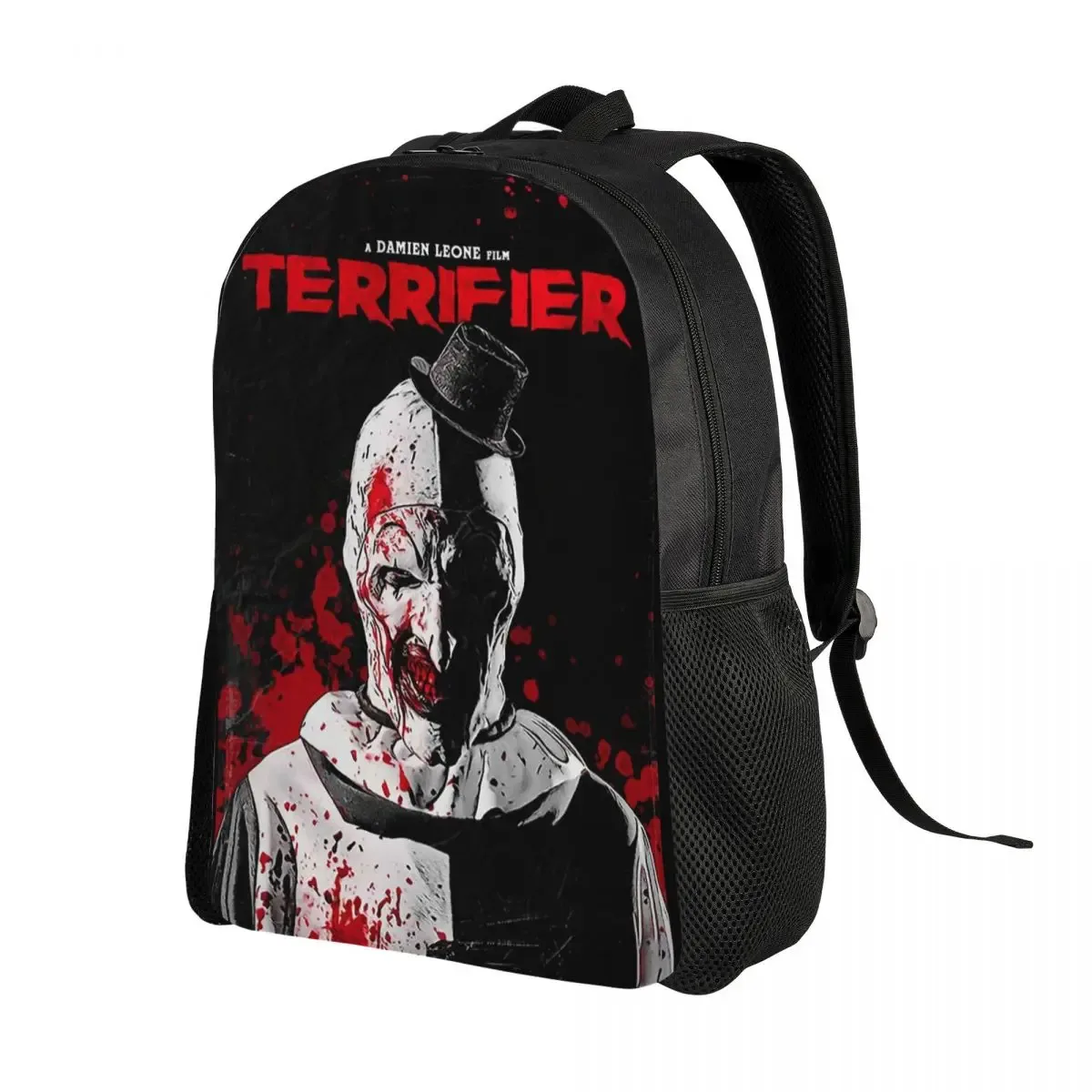 sac à dos de voyage personnalisé terrifier movie pour hommes et femmes, cartable d'ordinateur scolaire, sac à dos d'étudiant, sacs d'horreur, halloween, clown, collège