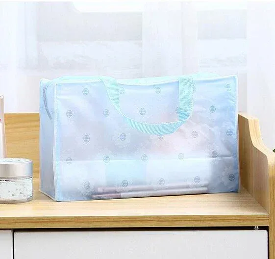 sac à cosmétiques transparent en pvc floral, trousse de maquillage transparente pour femmes et filles, trousse de beauté étanche à fermeture éclair, trousse de toilette de voyage, sac à main