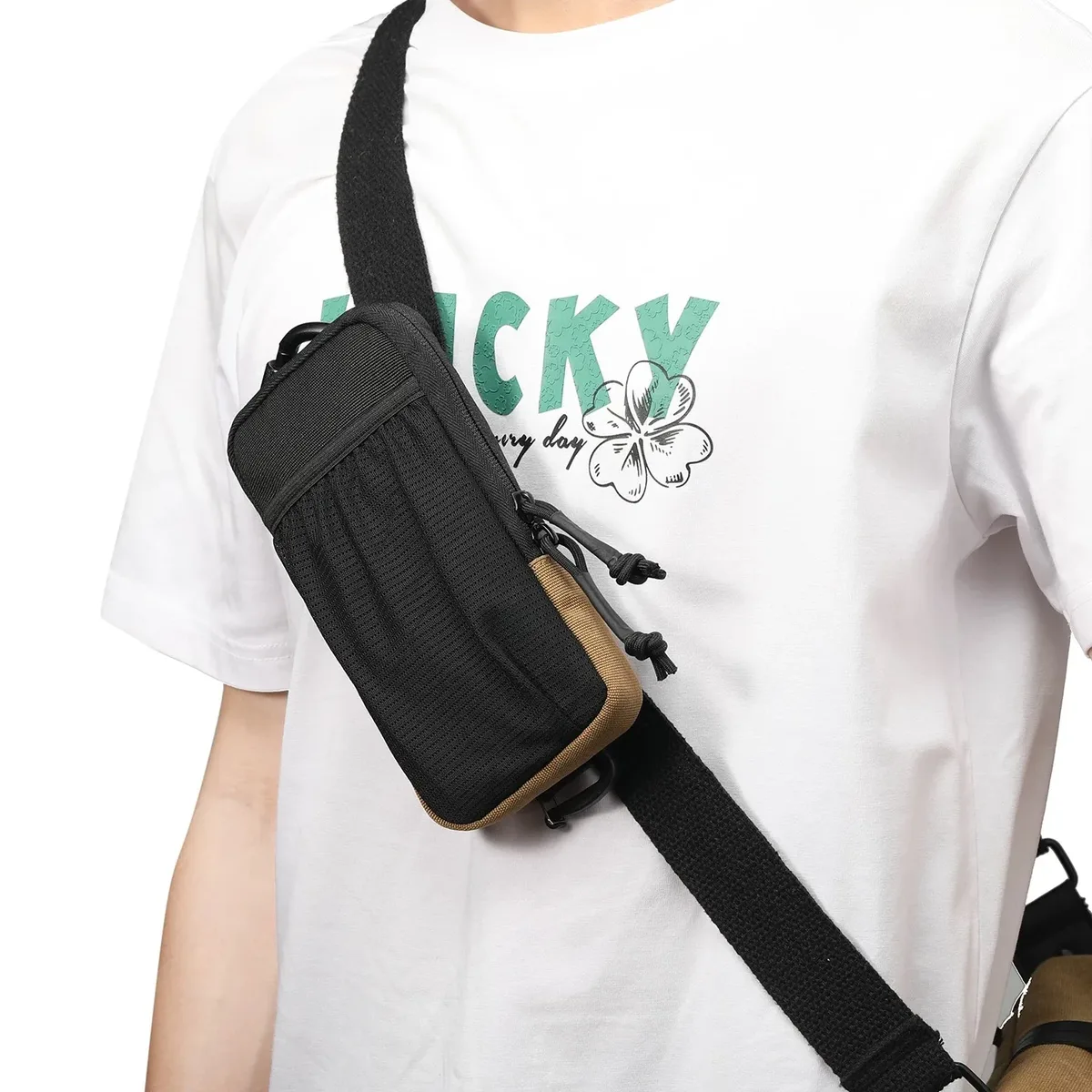 sac à bandoulière tactique pour camping en plein air, randonnée, multifonctionnel, étanche, petit sac pour téléphone portable, accessoires de sac à dos