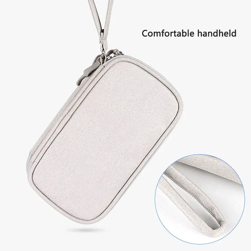 sac de rangement multi-couches pour accessoires numériques, anti-poussière, pour alimentation électrique, disque dur, batterie externe et câbles de données
