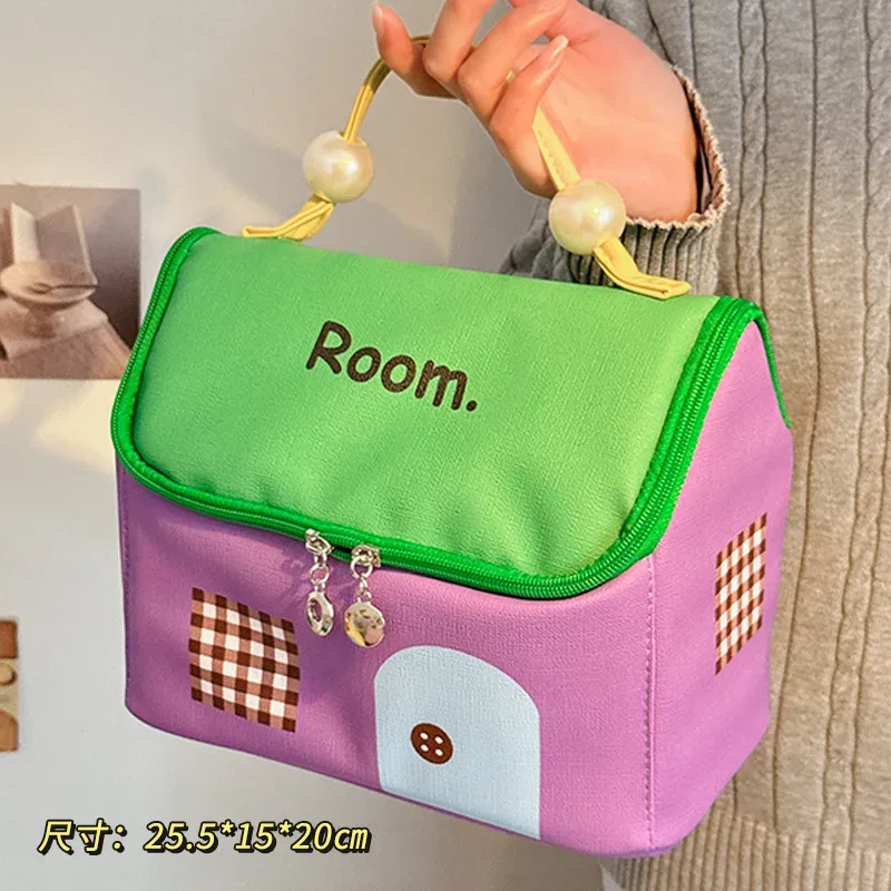 mini trousse à cosmétiques – pochette de rangement imperméable de grande capacité pour les voyages, les articles de toilette et l'organisation générale.