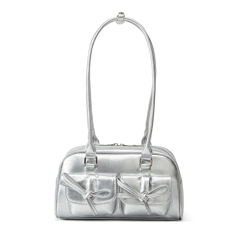 nouveau sac à bandoulière de style ballet sac sous les bras avec nœud de printemps sac fourre-tout simple de bowling pour femmes