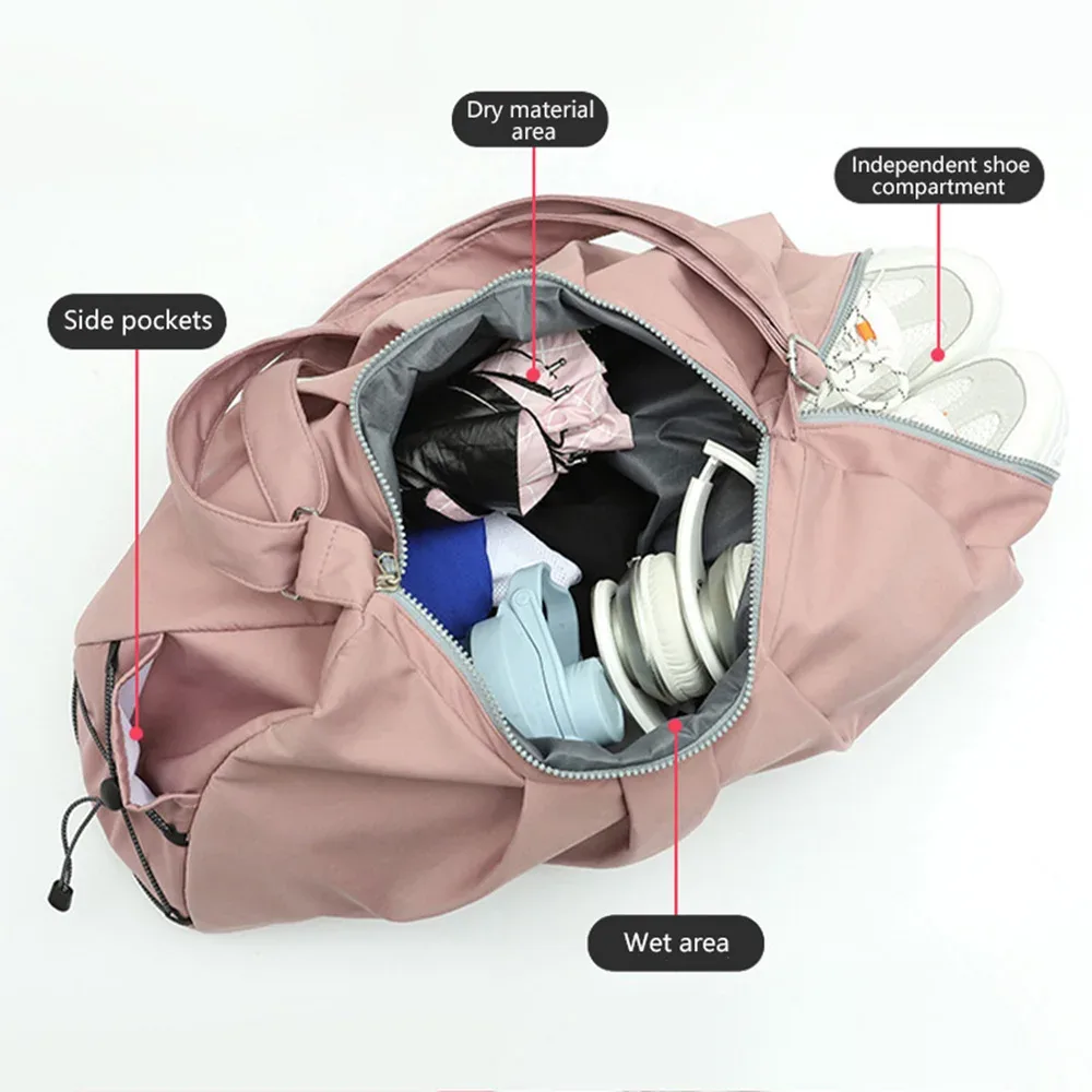 sac de yoga en nylon à bandoulière unique, sac de voyage de grande capacité, sac de fitness multifonctionnel et minimaliste, sac de sport
