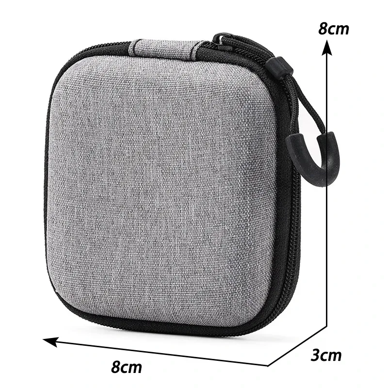 mini sac de rangement gris pour produits numériques, étui de protection antichoc, portable, sauna, téléphone, câble de données usb, chargeur u stick