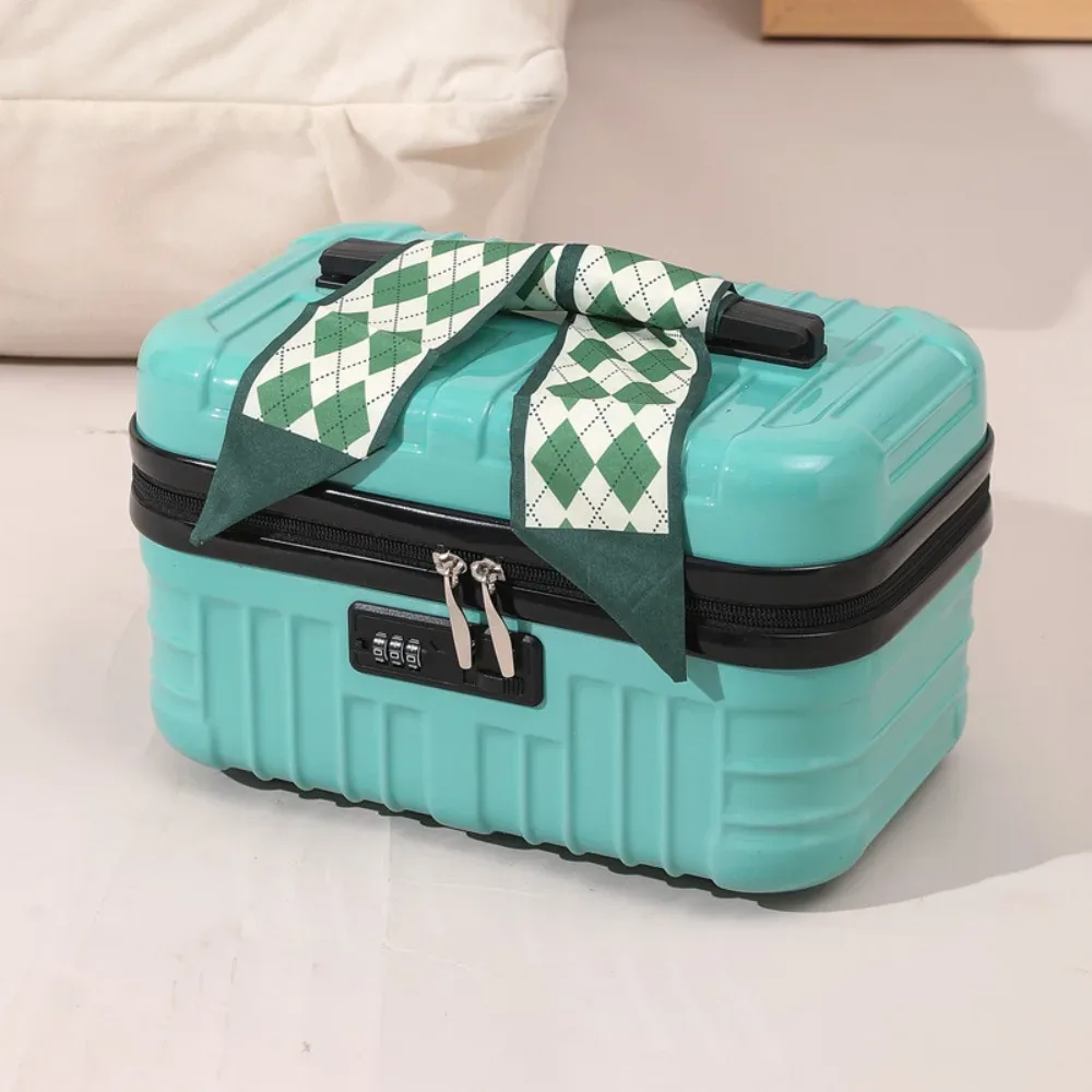 trousse de toilette portable 17 pouces, mini-valise élégante, sac de rangement durable et étanche pour cosmétiques, sac à main pour femme