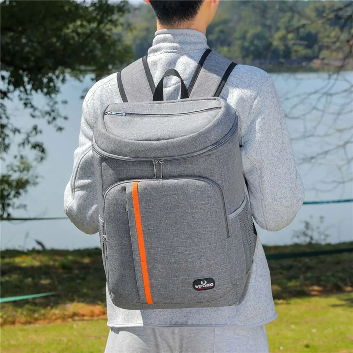 sac à dos de pique-nique multifonctionnel le plus vendu, sac isotherme portable à double bandoulière, sac à glace épais pour bière, imperméable en peva