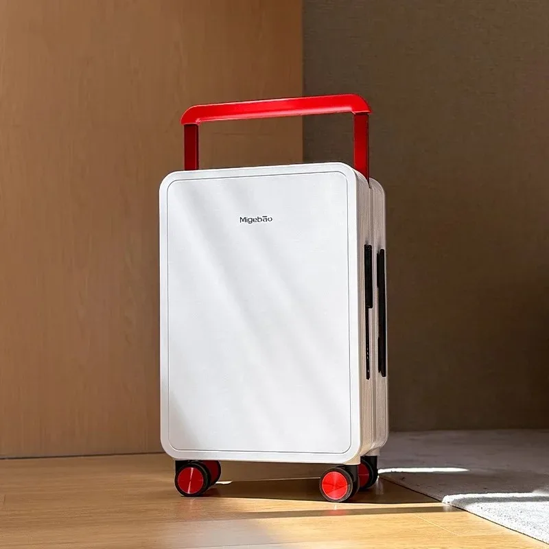 valise pc jaune noir gris système tsa serrure poignée large roues toupie compacts voyage organisés segurança modernes linhas verticale façade contraste efficace intérieur compartiments