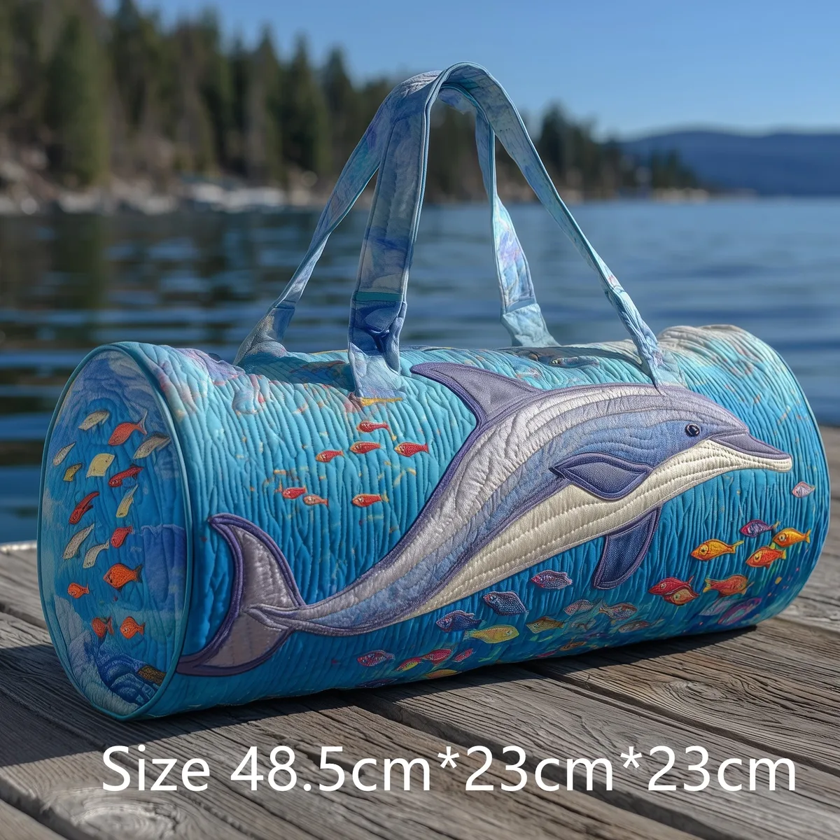 sac de voyage matelassé pour la pêche à la truite, sac de sport imperméable pour l'extérieur avec imprimé poisson 3d, sac de week-end pour le camping, cadeau pour pêcheurs