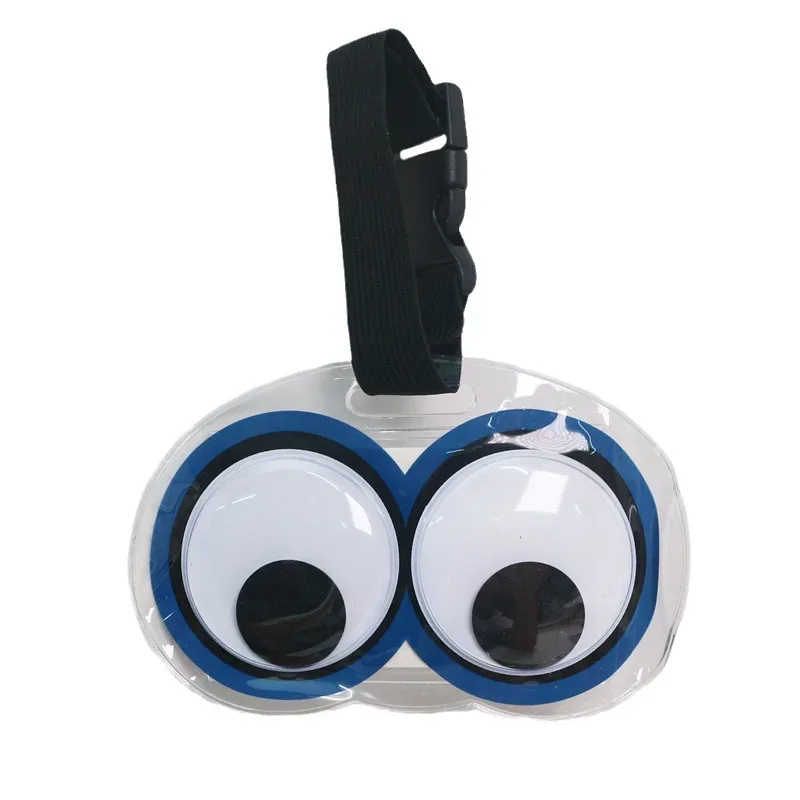 étiquettes de bagages à motifs d'yeux mignons, étiquettes de bagages amusantes avec identification nominative, accessoires de voyage transparents et imperméables