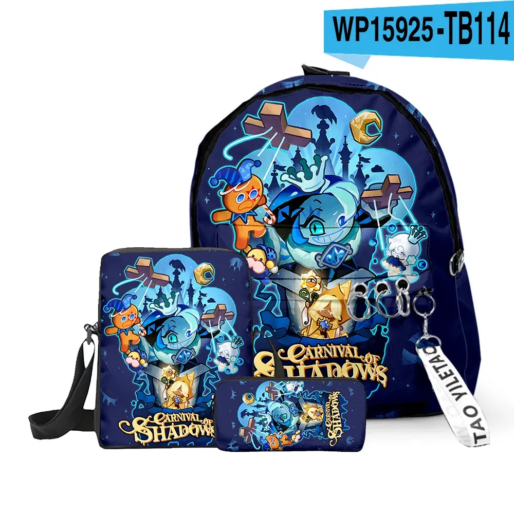 sac à dos scolaire classique amusant shadow milk en peluche avec impression 3d, lot de 3 pièces : sac à dos pour ordinateur portable, sac à bandoulière incliné et trousse à crayons