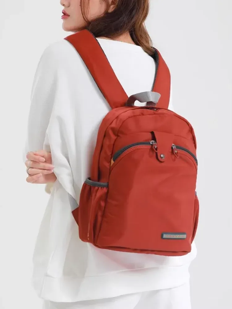 foueissac à dos en toile de nylon imperméable pour femme, sac d'école de voyage, sac de sport décontracté, grande capacité, mode, filles, 2587-11
