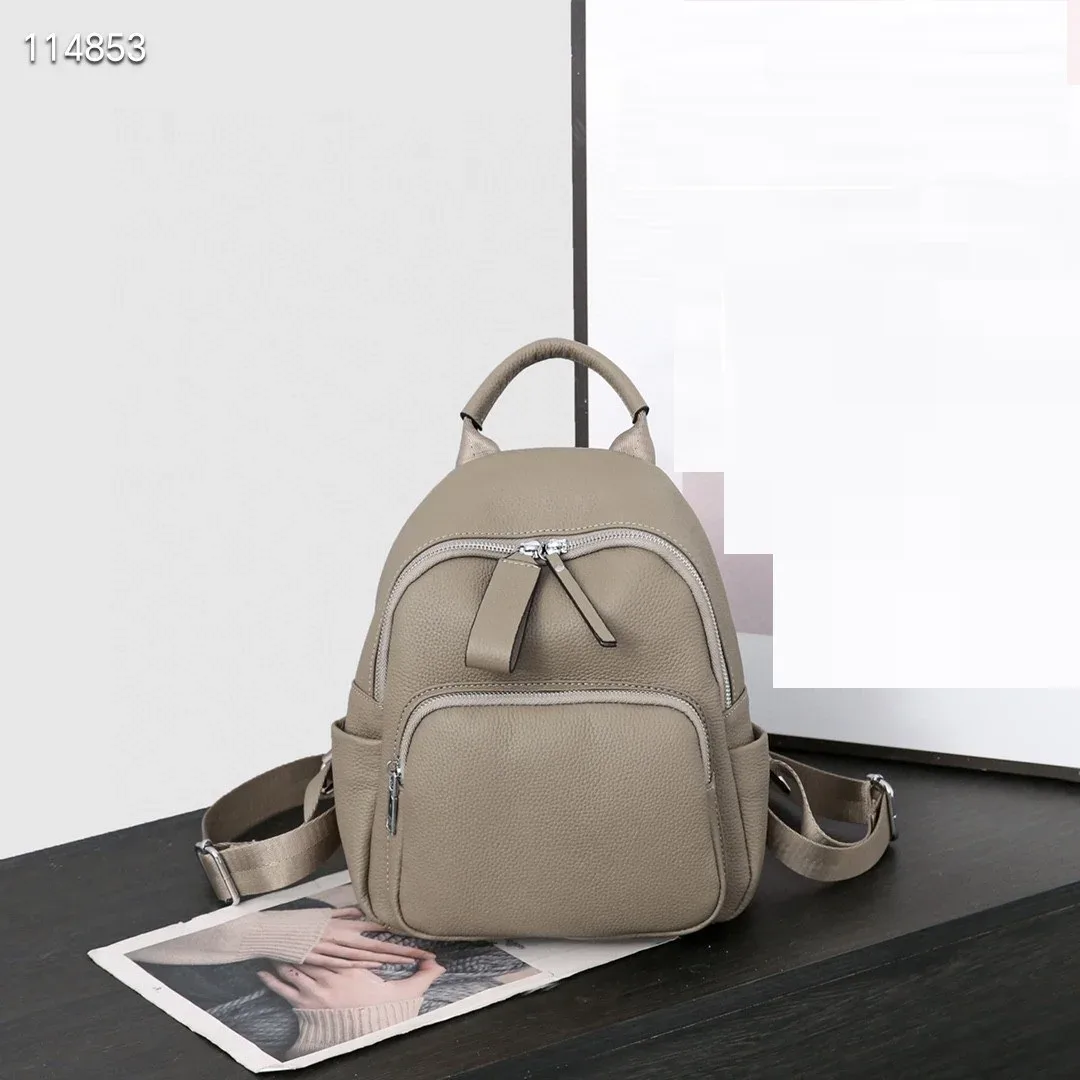 petit sac à dos en cuir de vachette véritable pour dames, sac de voyage antivol, sac à dos décontracté en cuir véritable