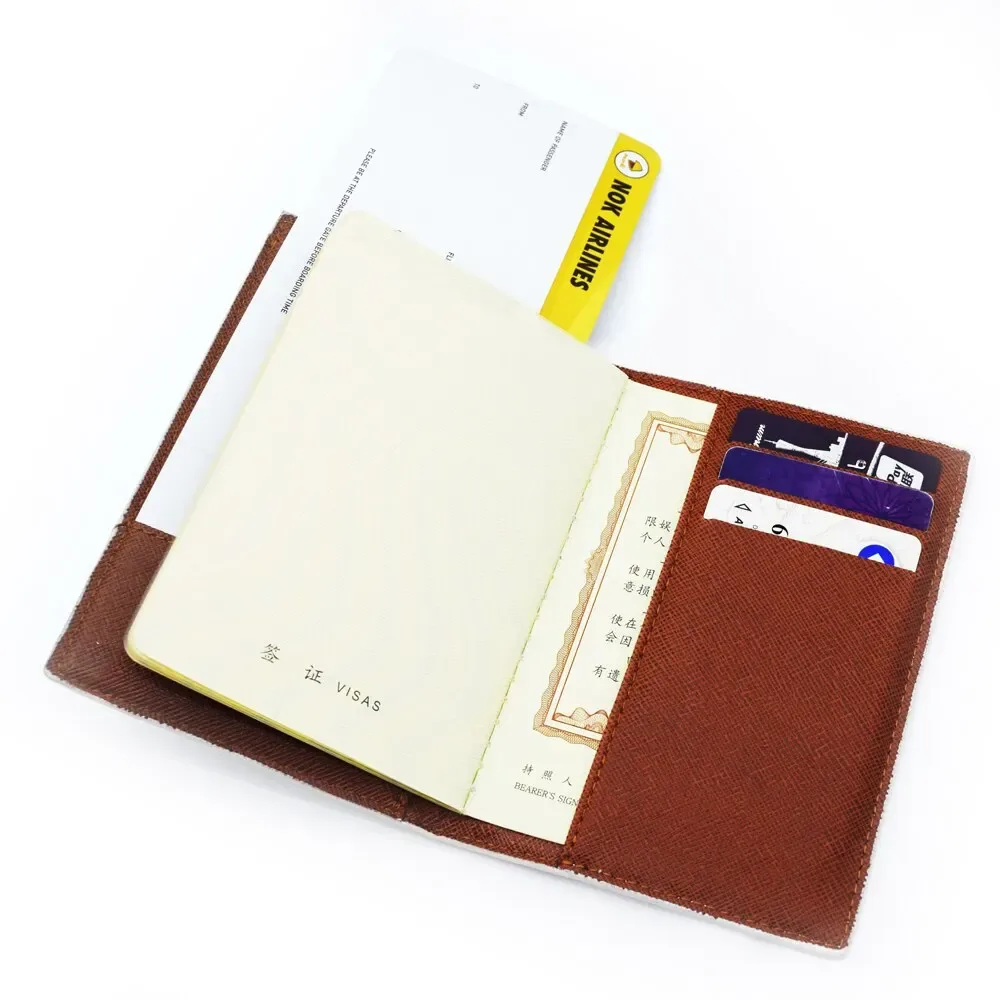 porte-passeport en cuir pu, étui pour passeport, porte-documents de voyage, portefeuille pour carte d'identité pour femmes