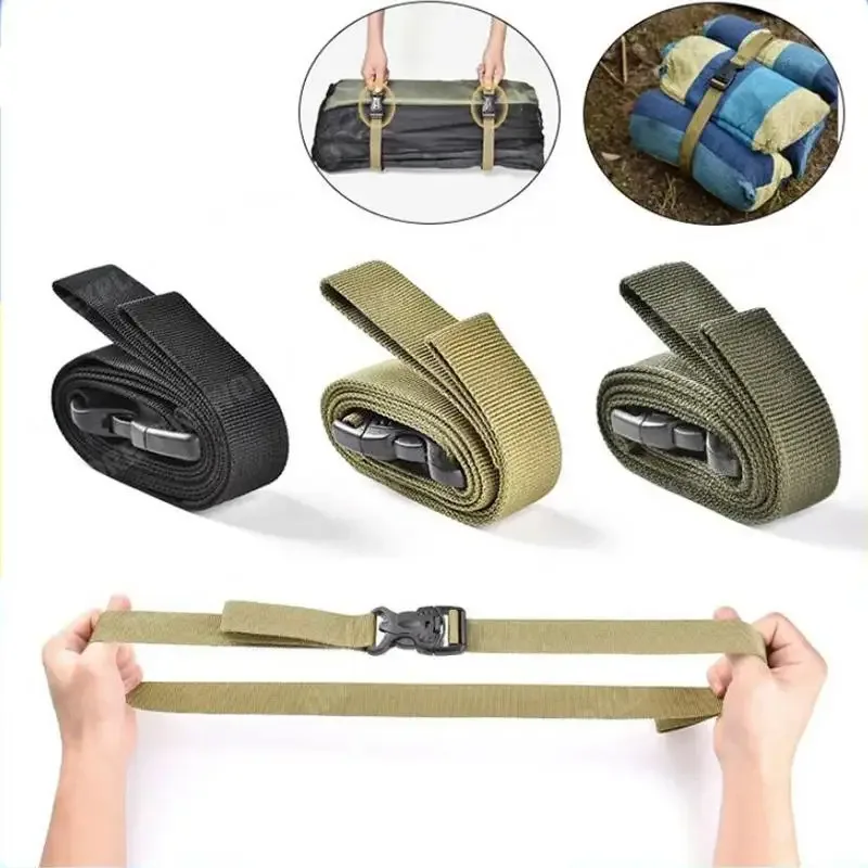 sangles de bagages en nylon, 1/2 pièces, sangle de sac de taille, ceinture de sport de plein air, boucle décontractée, accessoires tactiques multifonctionnels