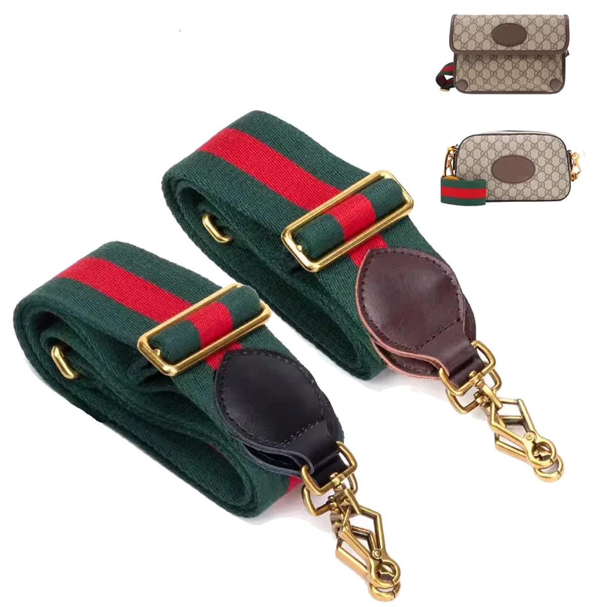 Sangle de sac en nylon tressé pour femmes, sangles en cuir pour sac à bandoulière Ophidia, ceintures réglables, sangles de sac à main