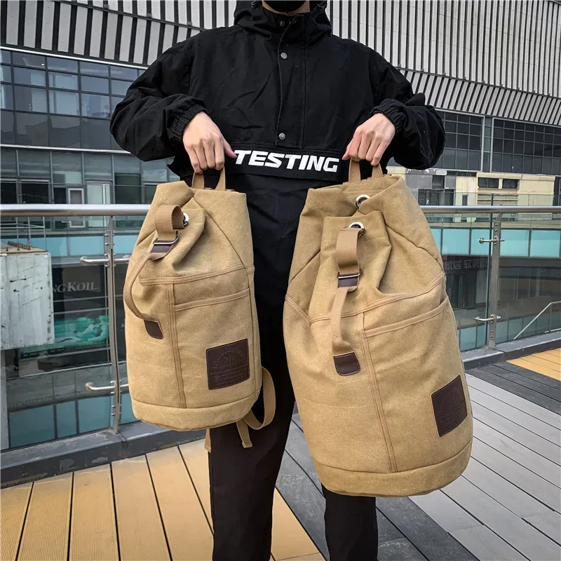 sac de sport en toile pour homme, sac à dos, sac d'école, sacs à dos de voyage, plein air, nouveau, 2024
