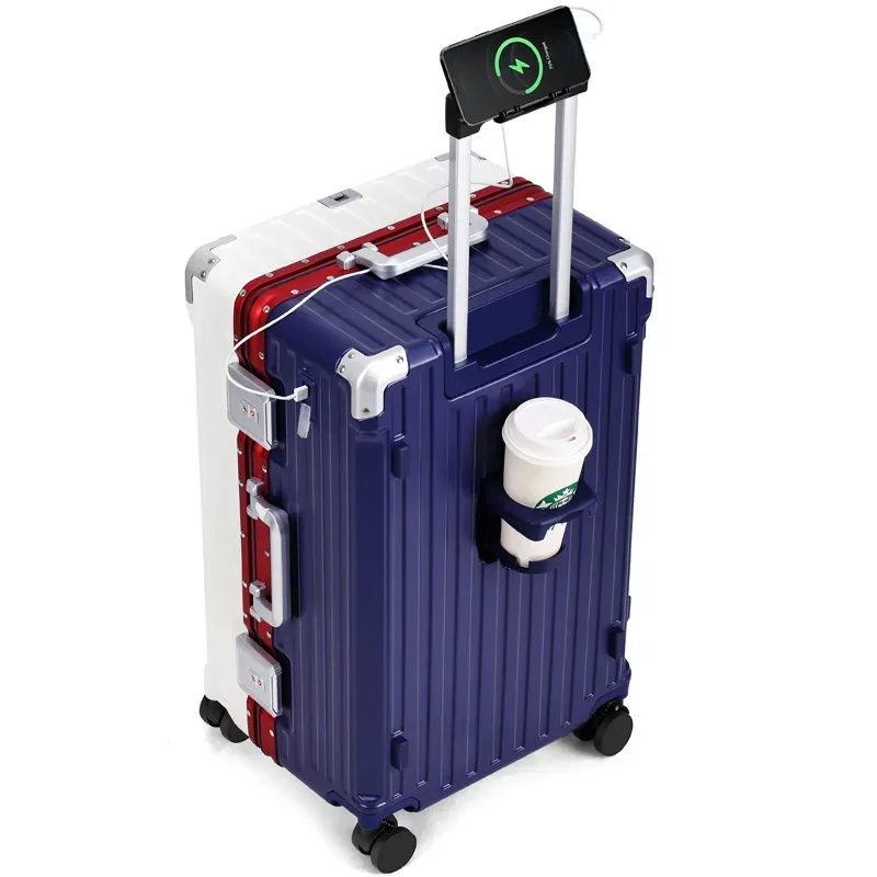 valise à roulettes de grande capacité 30/32 pouces, cadre en aluminium épaissi, valise de voyage, valise cabine 20 pouces, serrure tsa