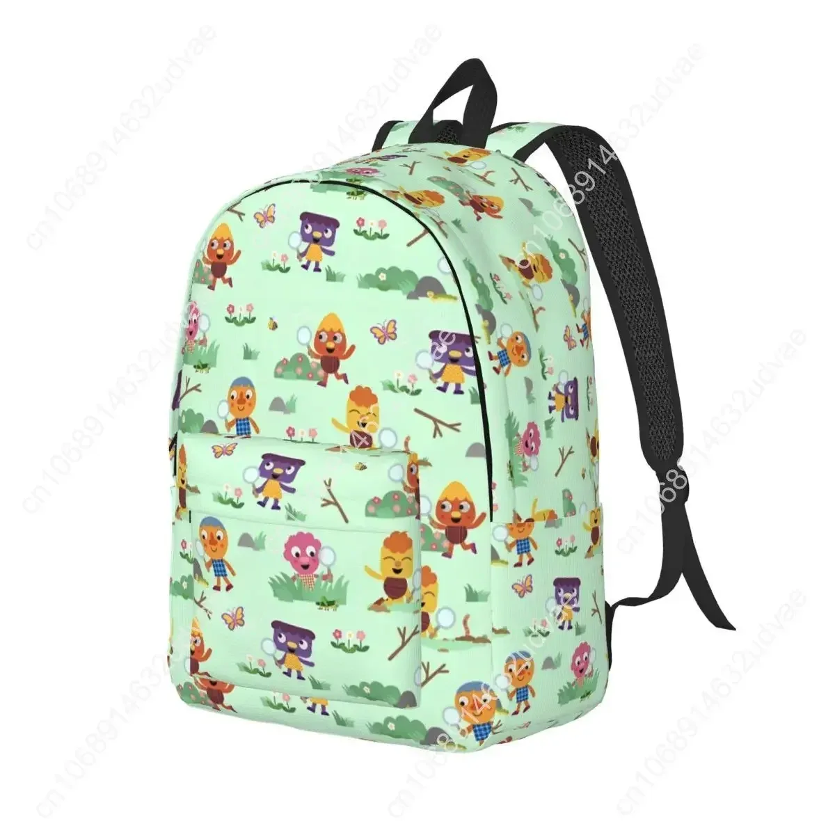 sac à dos micro super simple noodle & pals, idéal pour l'école, la randonnée, les voyages, avec motifs de comptes-rendus et de plantes, sac à dos de jour pour hommes, femmes et étudiants, sac à bandoulière