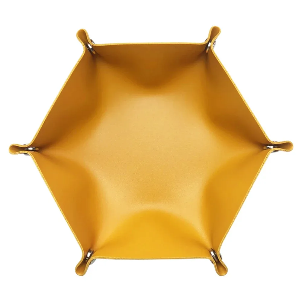 plateau de rangement en cuir pu pour hôtel, logo personnalisé, lettres, plateau à dés, clé hexagonale pour cosmétiques, boîte à bijoux, organisateur de bureau, décoration de la maison