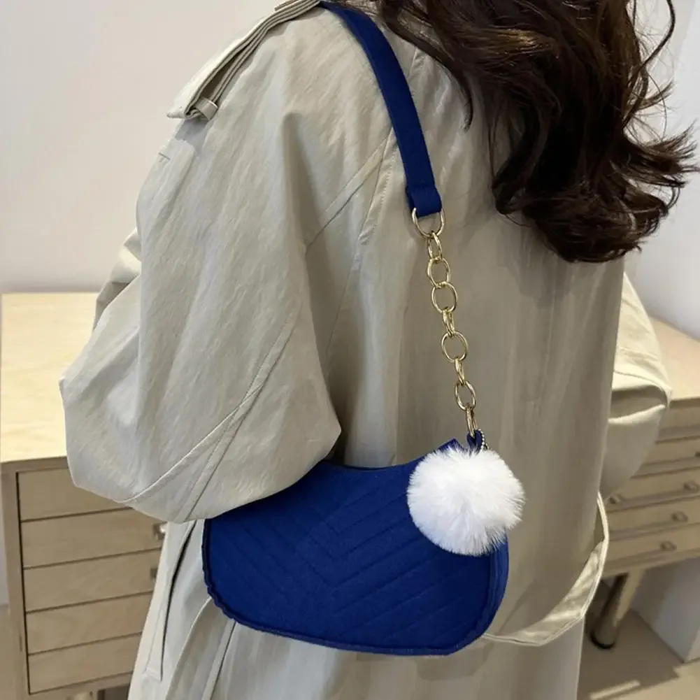mini sacs à bandoulière en feutre pour femmes, design avancé, sacs à main sous les bras, mini sac de selle