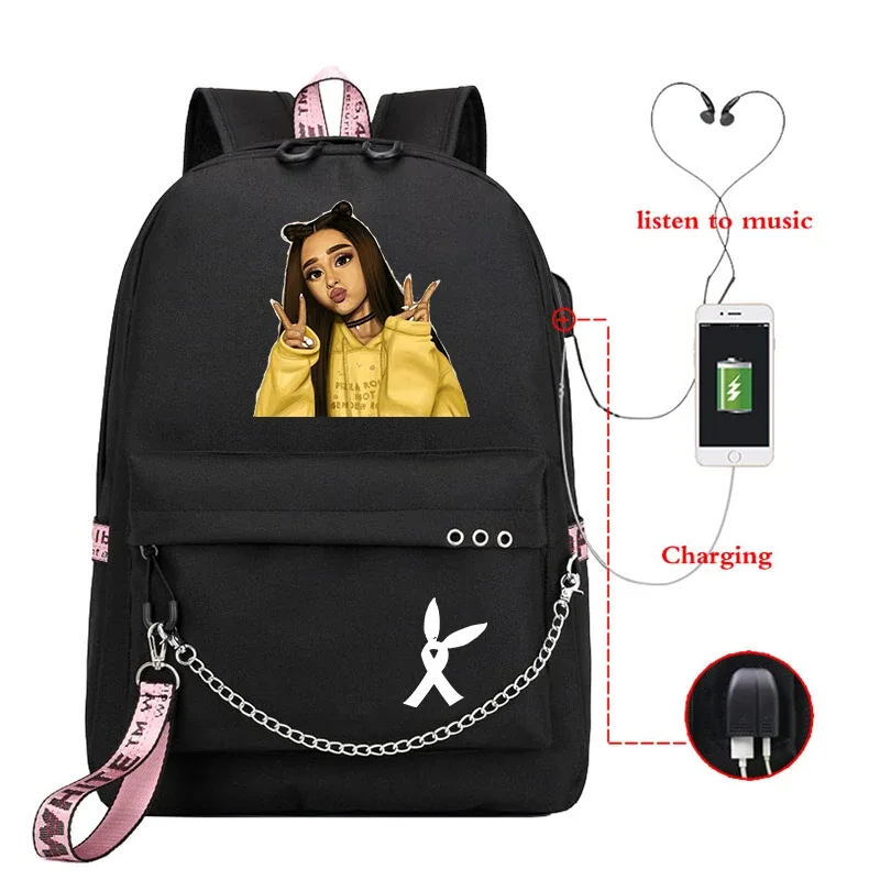 sac à dos ariana grande tendance pour filles, sac d'école pour adolescentes, sacs à dos de voyage pour femmes, sac à dos de randonnée assorti avec tout