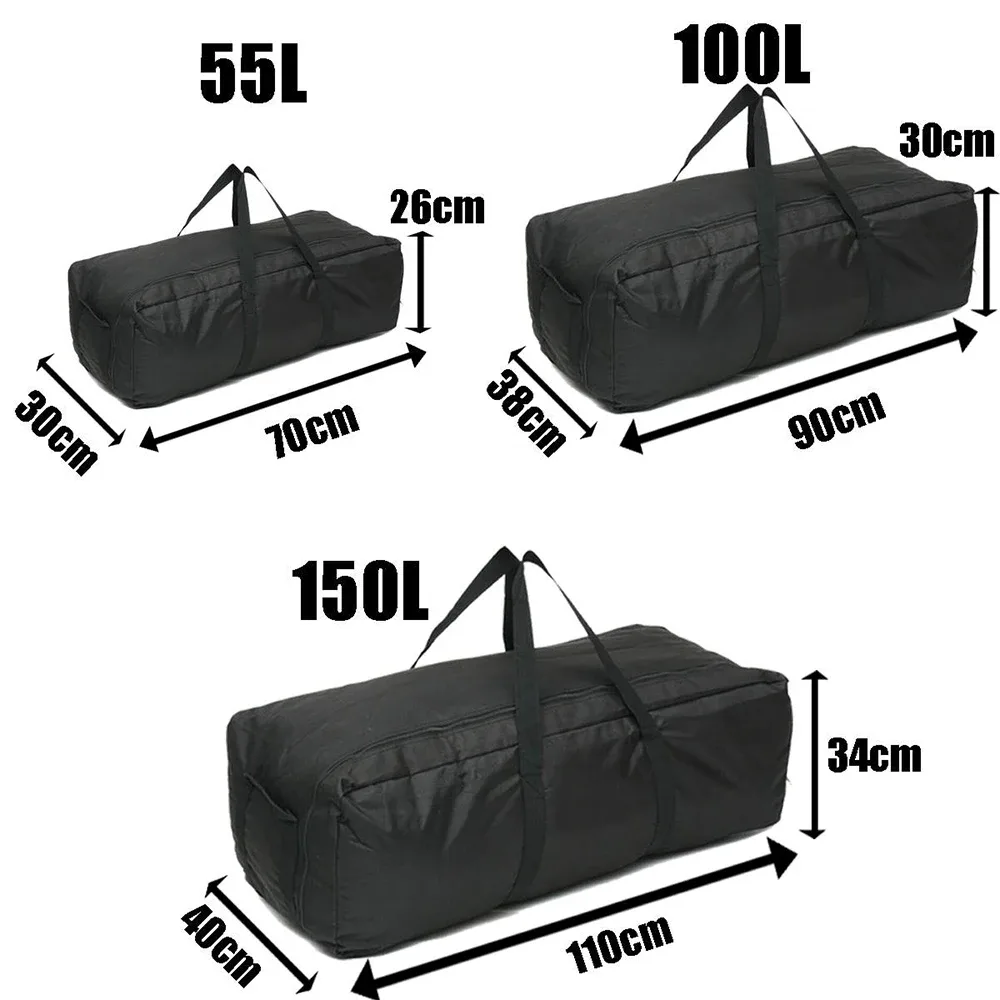 sac voyage oxford polyvalent noir résistant eau grande capacité 55l 100l 150l sport week endoutdoor