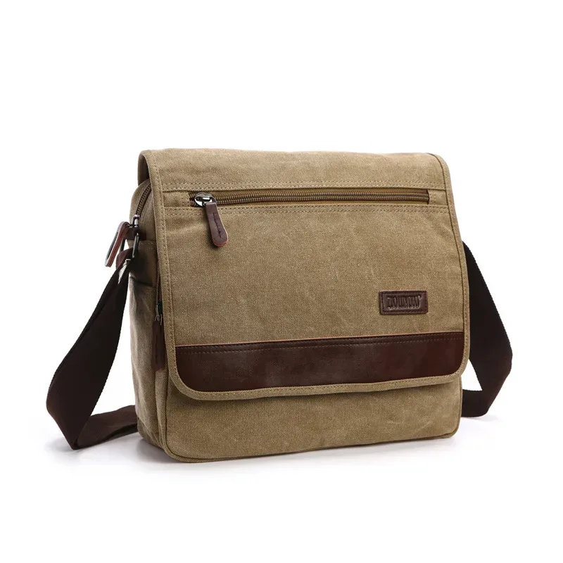 sacs à main de marque de créateur, sac messager de haute qualité, grande capacité, sac à bandoulière unisexe, petit sac carré en toile, sac d'école pour étudiants